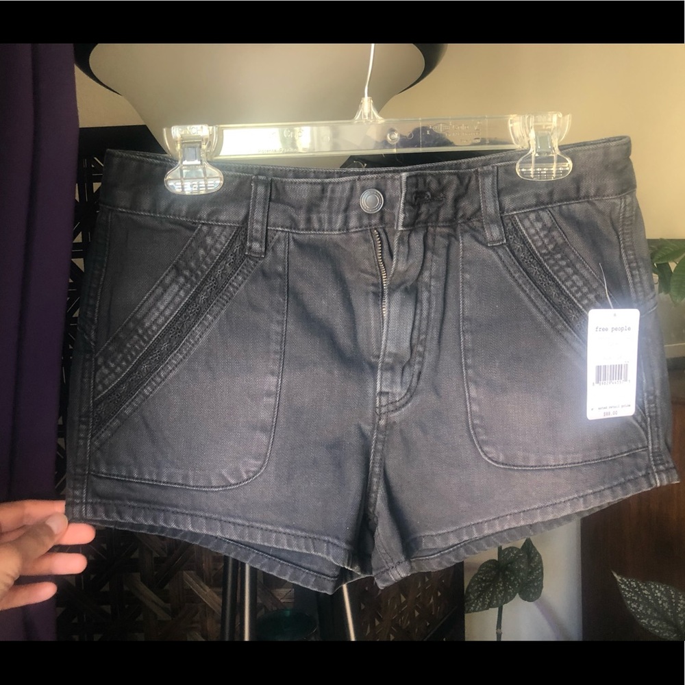 Free People Sweet Surrender Short Black Crochet